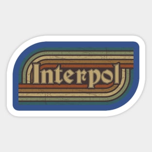 Interpol Vintage Stripes Sticker